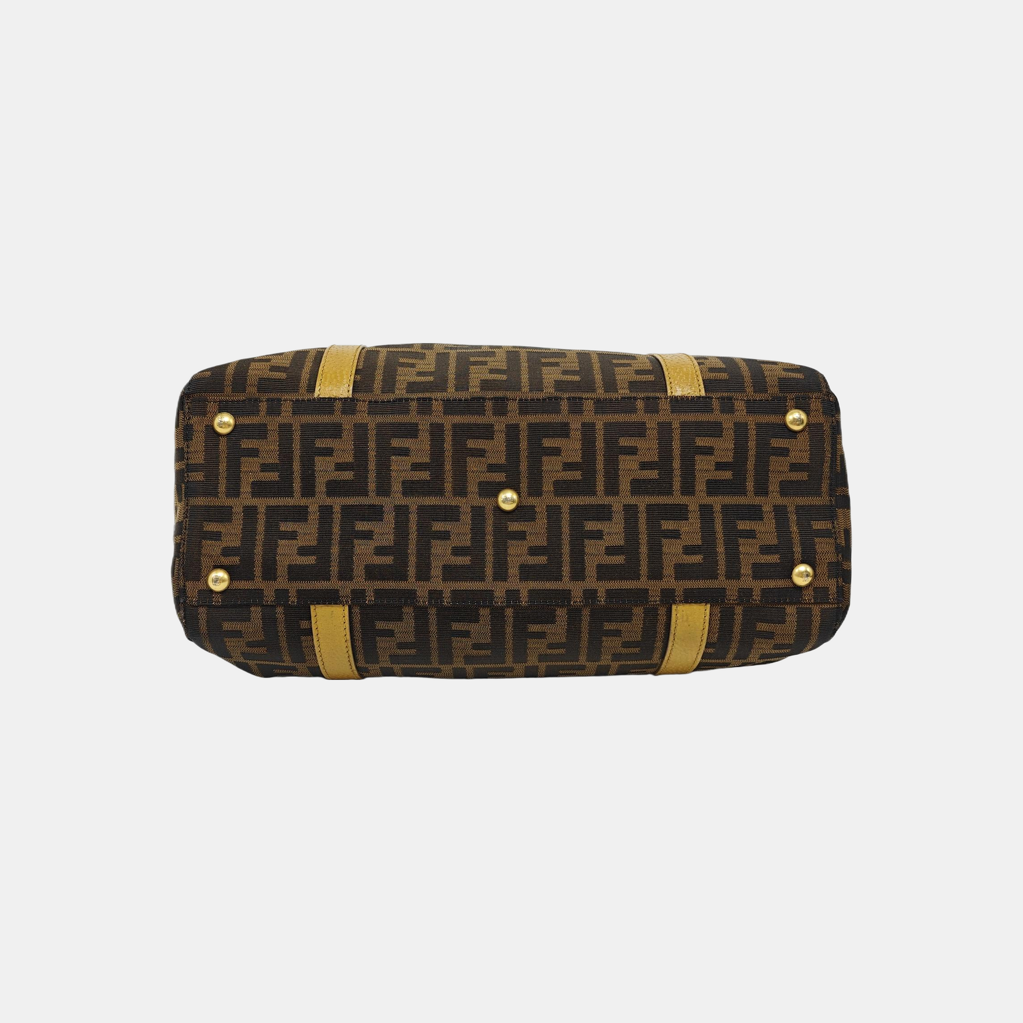 Canvas Top Handle Bag Brown