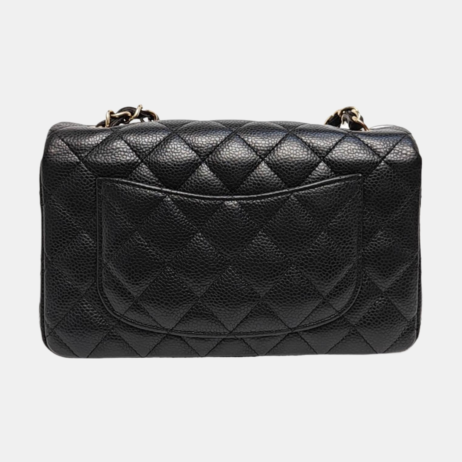 CLASSIC FLAP Mini Quilted Grained Calfskin Black