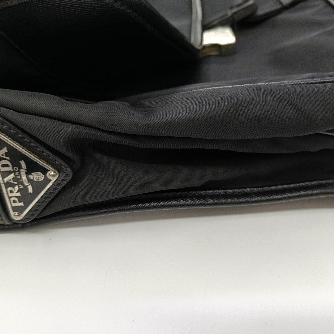Nylon Shoulder Bag Black