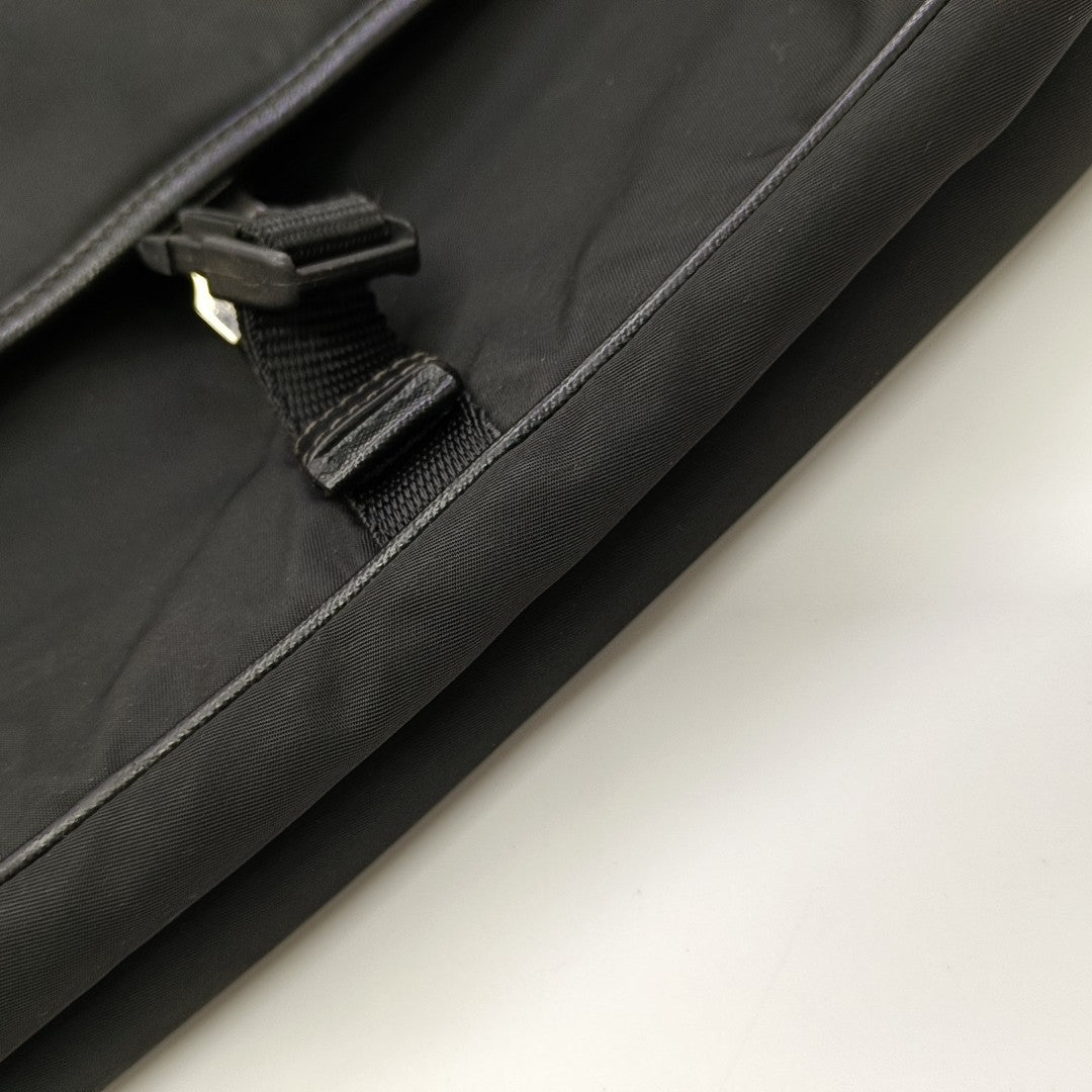 Nylon Shoulder Bag Black