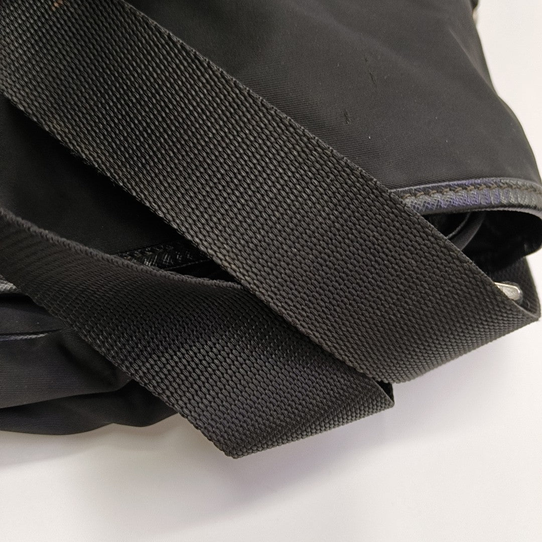 Nylon Shoulder Bag Black