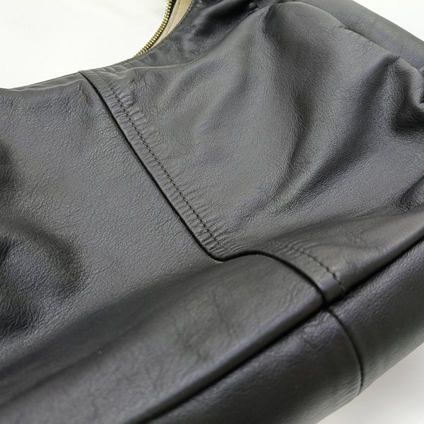Calfskin Top Handle Bag Black