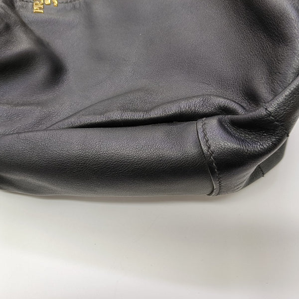 Calfskin Top Handle Bag Black