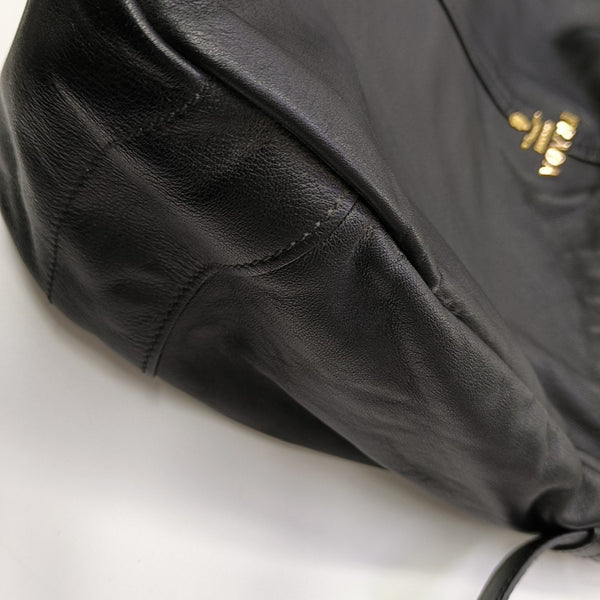Calfskin Top Handle Bag Black