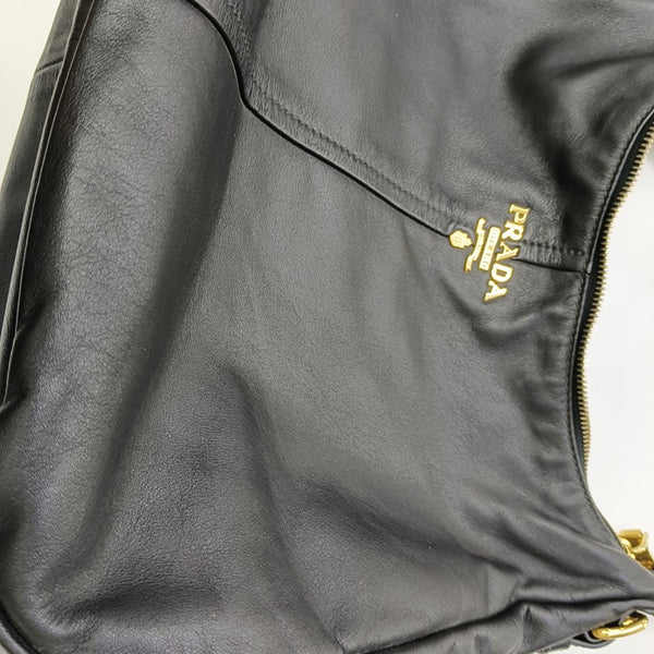 Calfskin Top Handle Bag Black