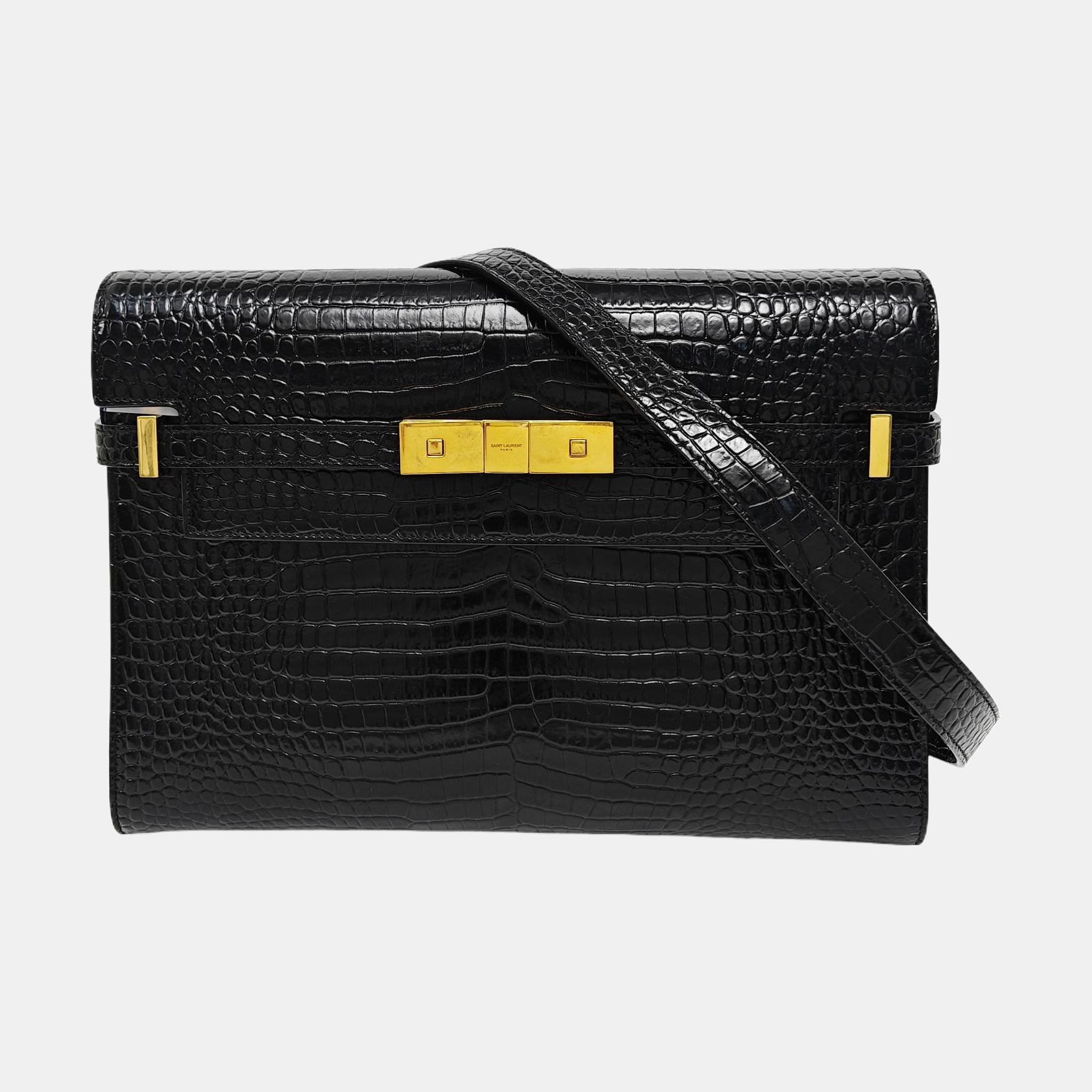 MANHATTAN Medium Calfskin Black