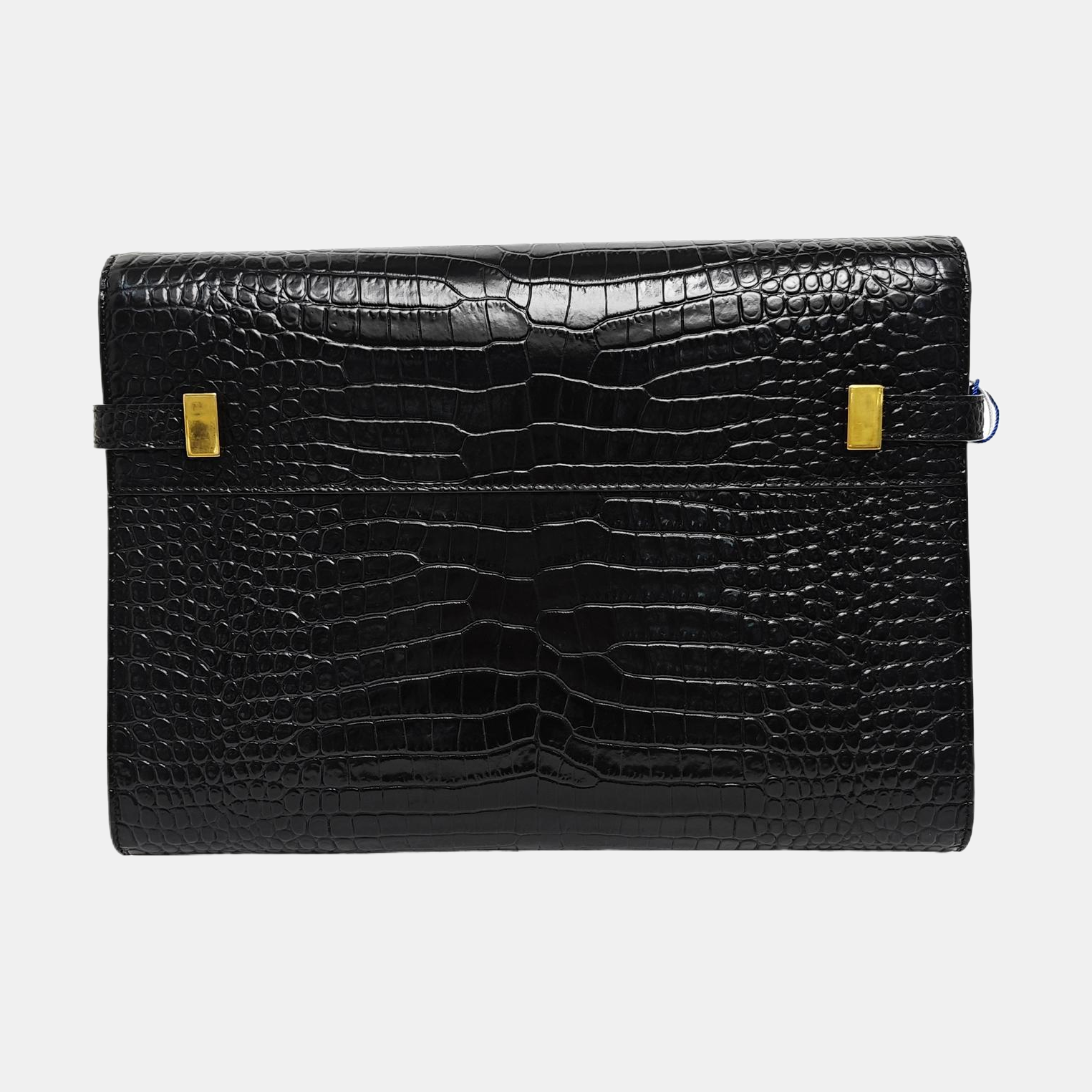 MANHATTAN Medium Calfskin Black