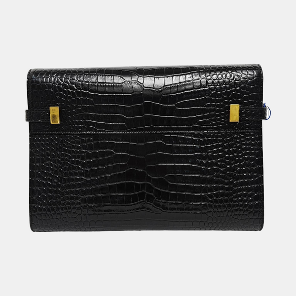 MANHATTAN Medium Calfskin Black