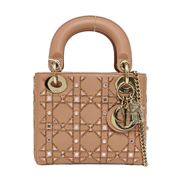 Lady Dior Mini Quilted Calfskin Pink