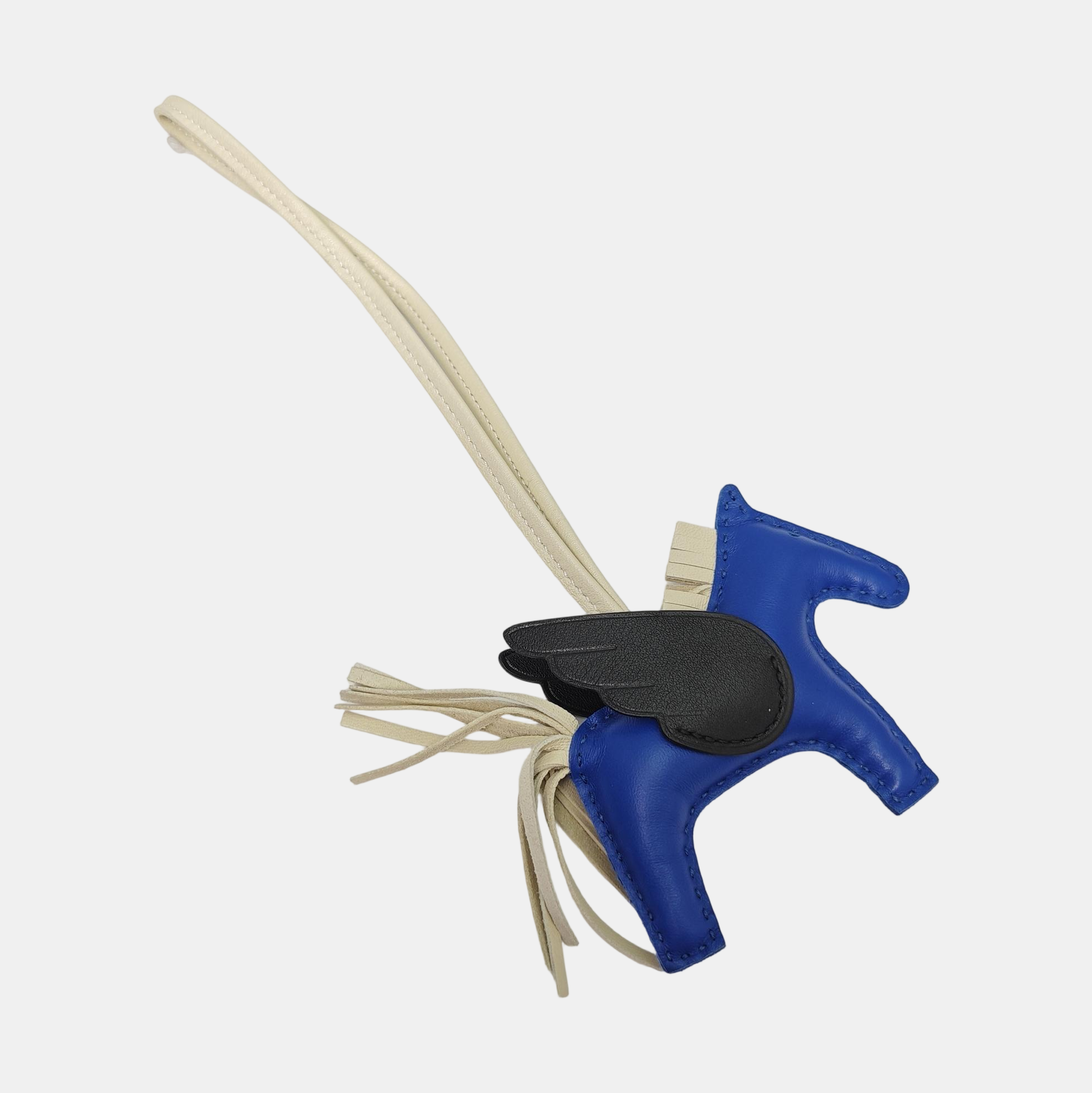 Authenticated pre-owned  Leather Blue Bag Charm - Bag Charm at Looply