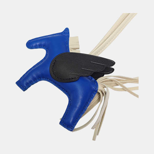 Authenticated pre-owned  Leather Blue Bag Charm - Bag Charm at Looply