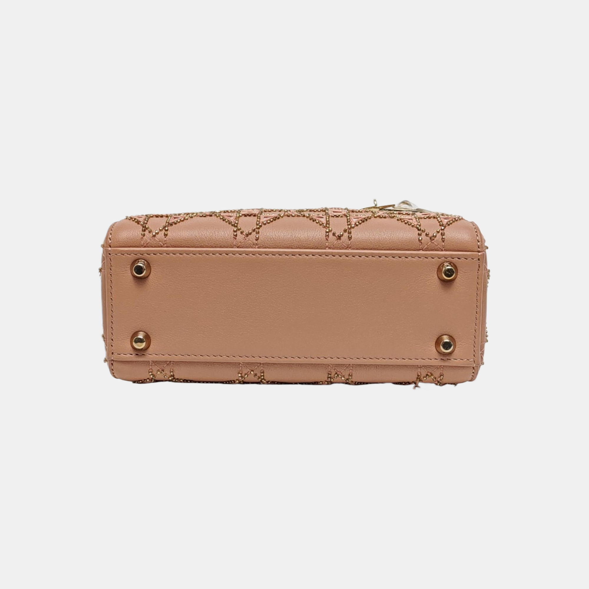 Lady Dior Mini Quilted Calfskin Pink