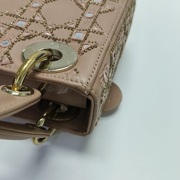 Lady Dior Mini Quilted Calfskin Pink