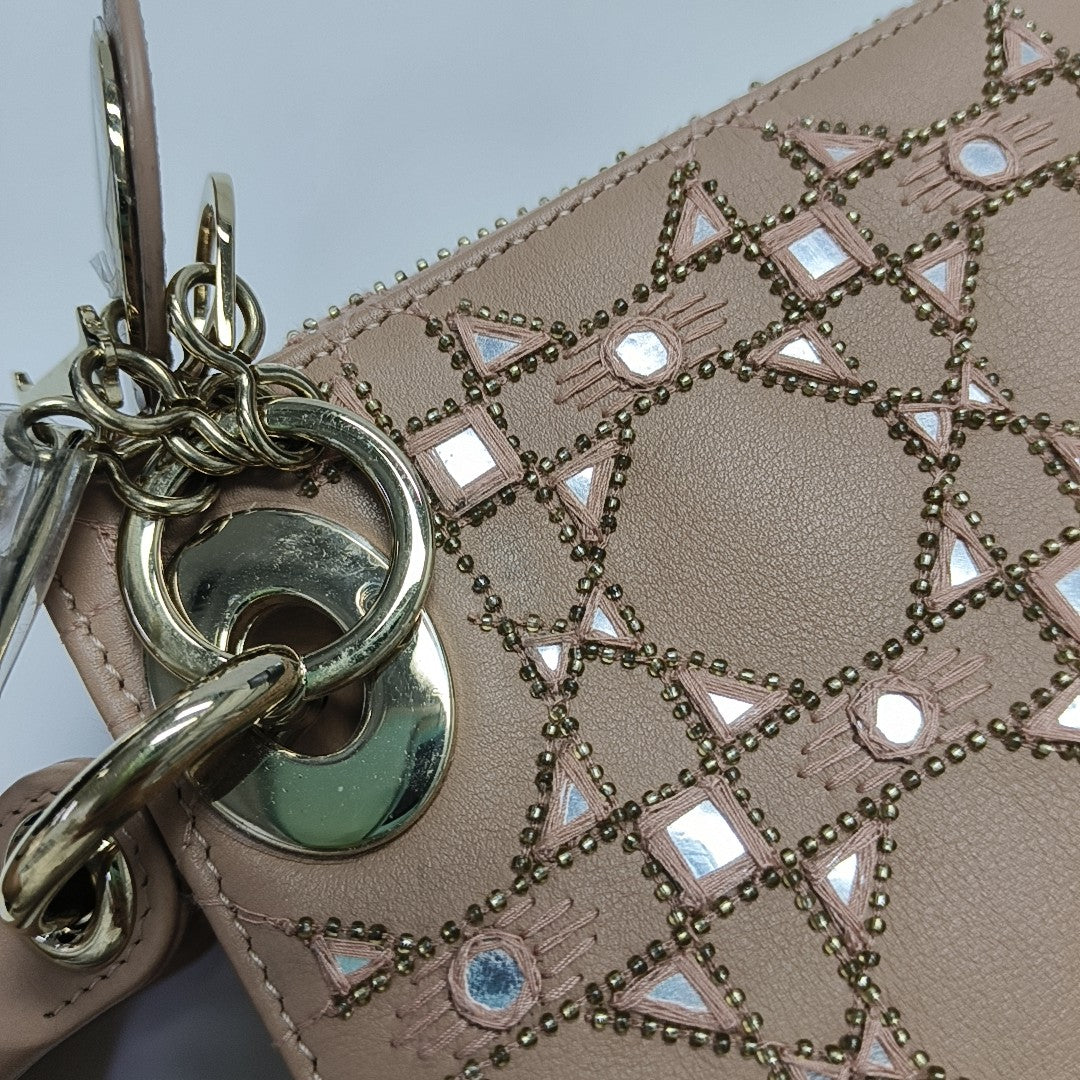 Lady Dior Mini Quilted Calfskin Pink