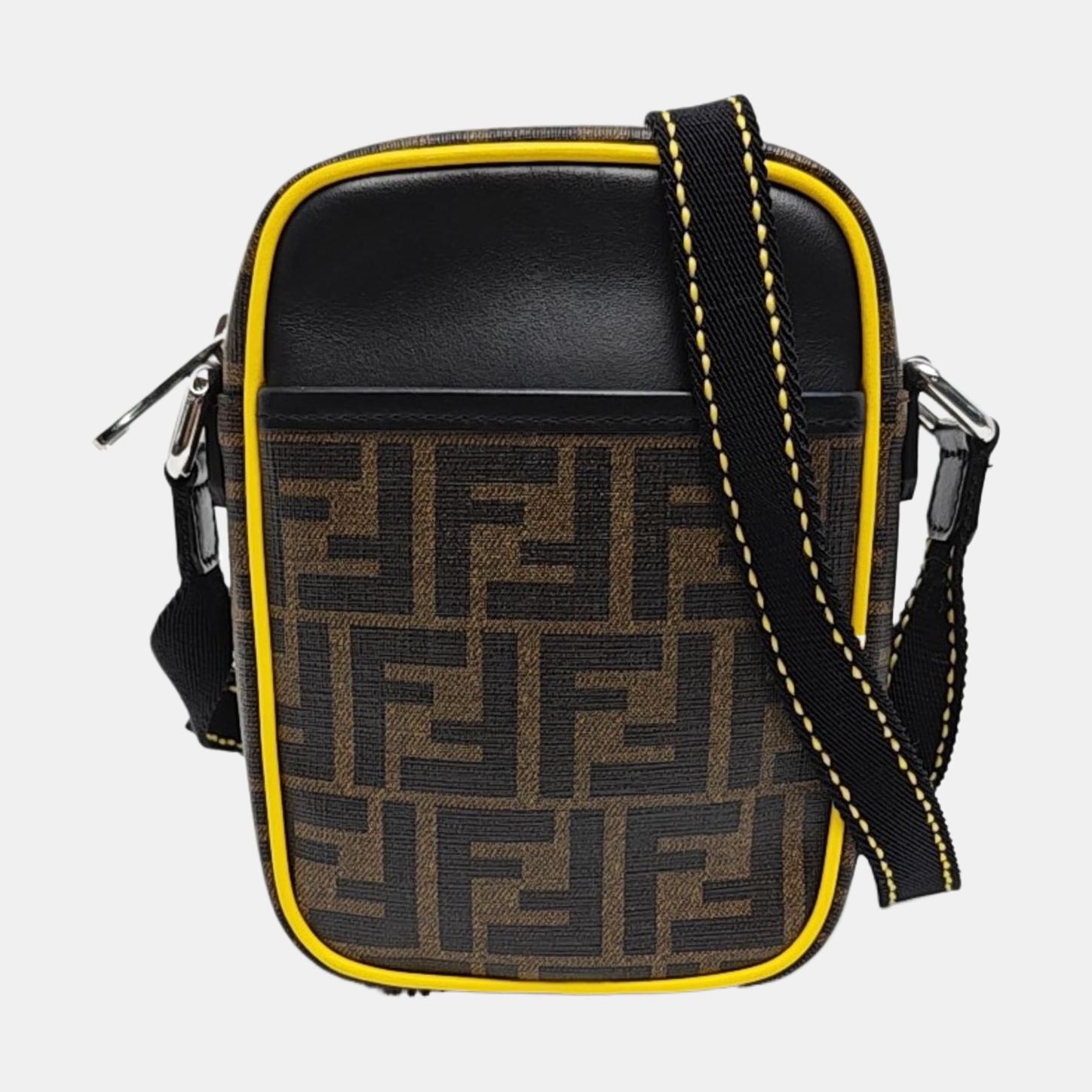 Coated Canvas Shoulder Bag Small Black