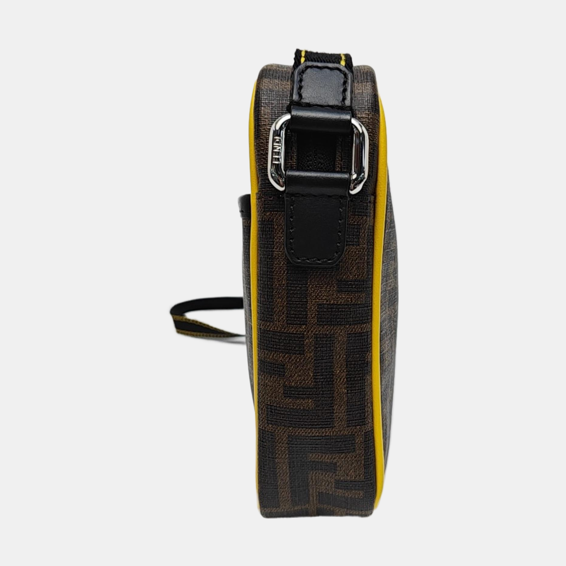 Coated Canvas Shoulder Bag Small Black