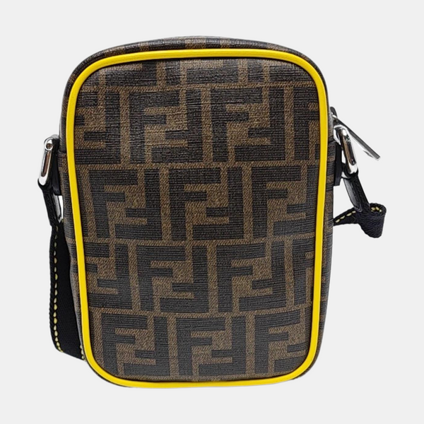 Coated Canvas Shoulder Bag Small Black