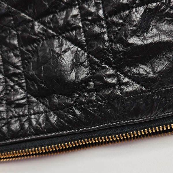 Diorstar Hobo Cannage Calfskin Black