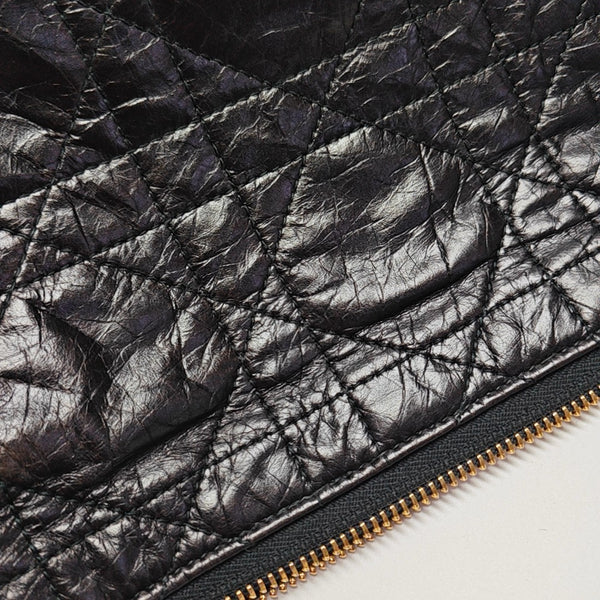 Diorstar Hobo Cannage Calfskin Black