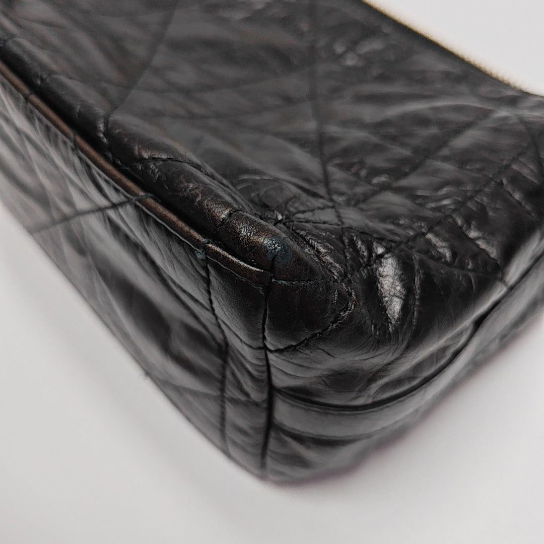 Diorstar Hobo Cannage Calfskin Black