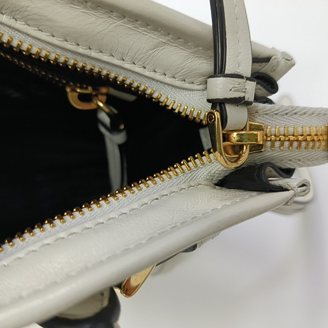 Bonnie Mini Calfskin White