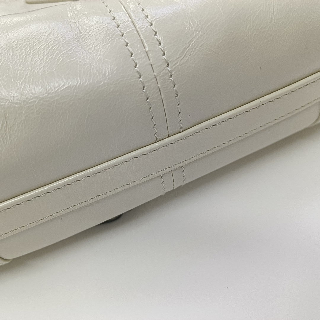 Bonnie Mini Calfskin White