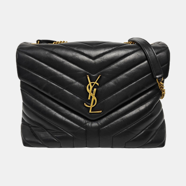 LOULOU Small Quilted Calfskin Black