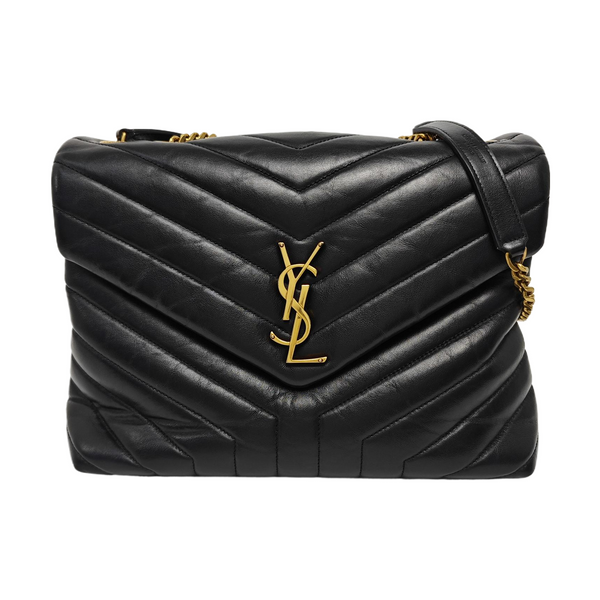 LOULOU Small Quilted Calfskin Black