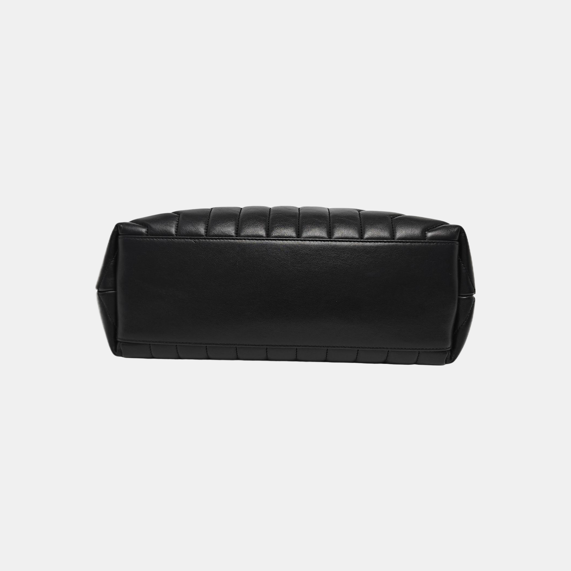 LOULOU Small Quilted Calfskin Black