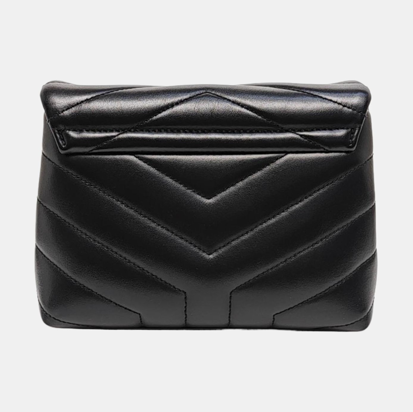 LOULOU Extra Small Chevron Calfskin Black