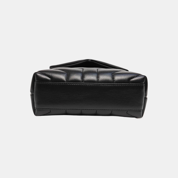 LOULOU Extra Small Chevron Calfskin Black