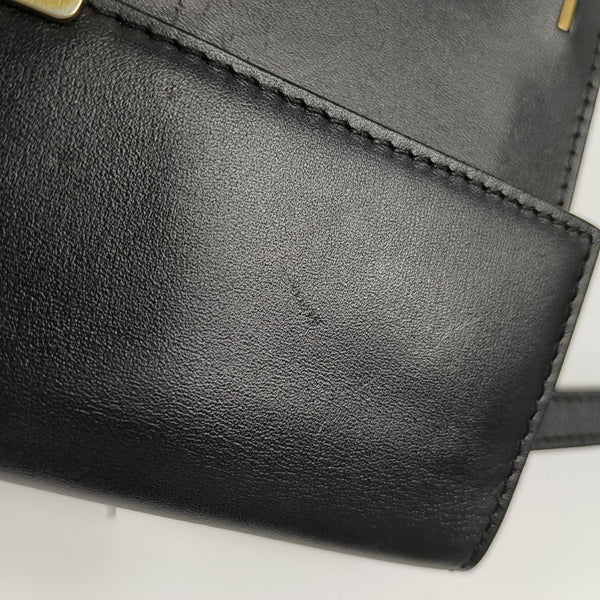 Calfskin Top Handle Bag Black