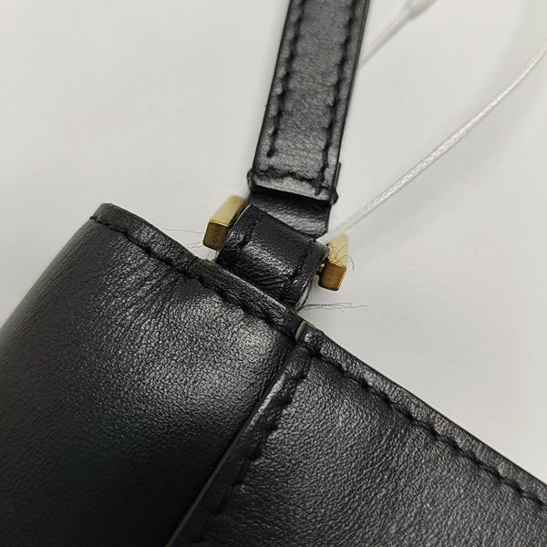 Calfskin Top Handle Bag Black