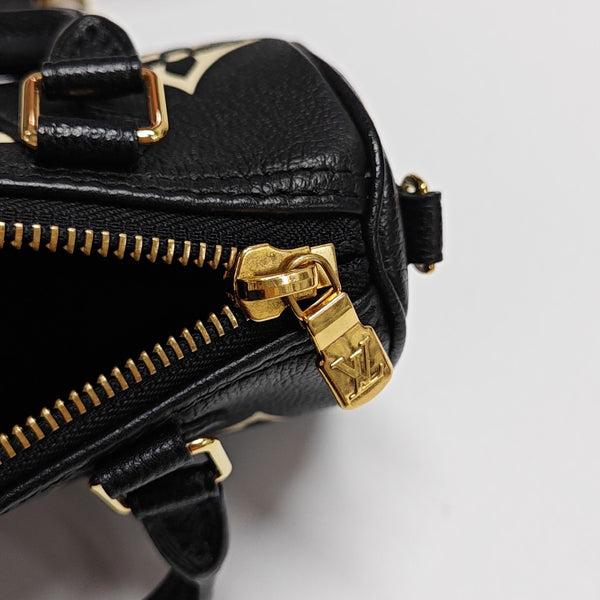 SPEEDY Nano Monogram Calfskin Black