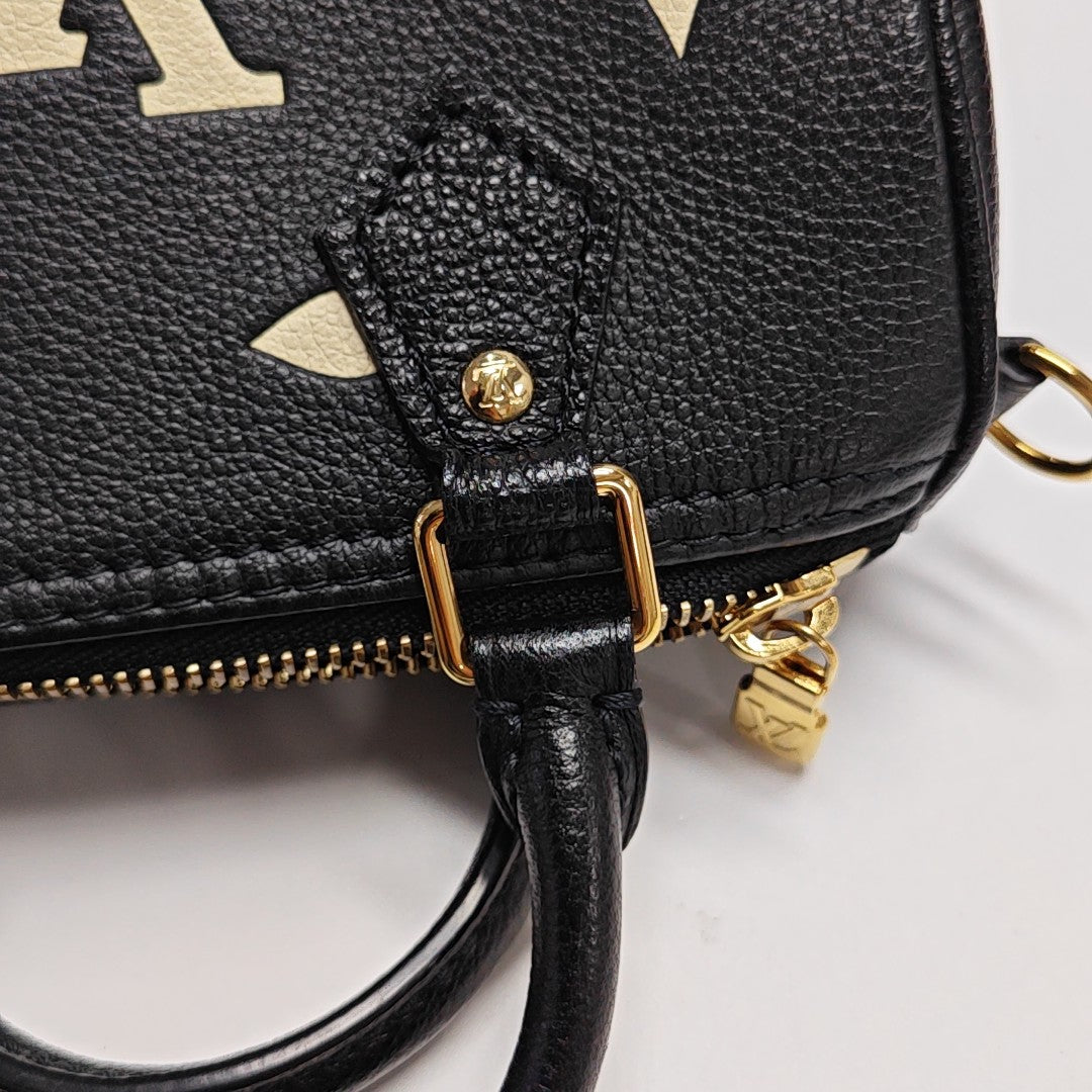 SPEEDY Nano Monogram Calfskin Black