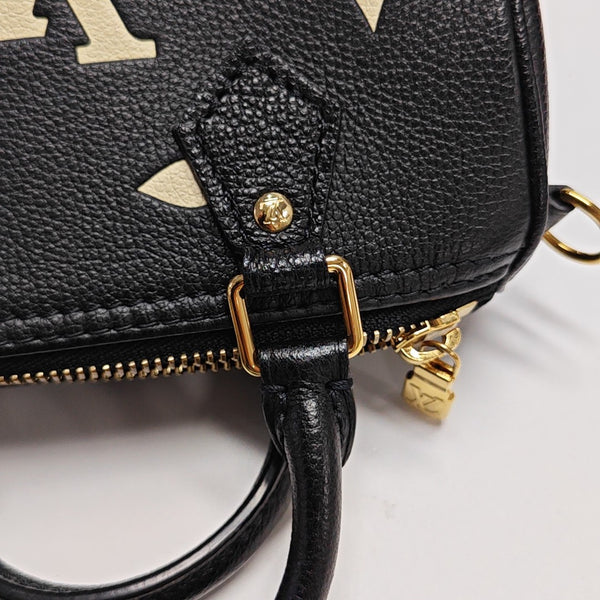 SPEEDY Nano Monogram Calfskin Black