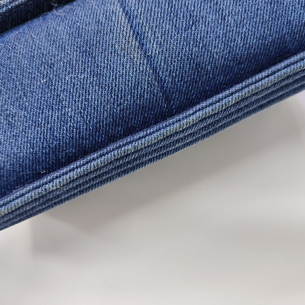 BOY CHANEL Medium Quilted Denim Blue