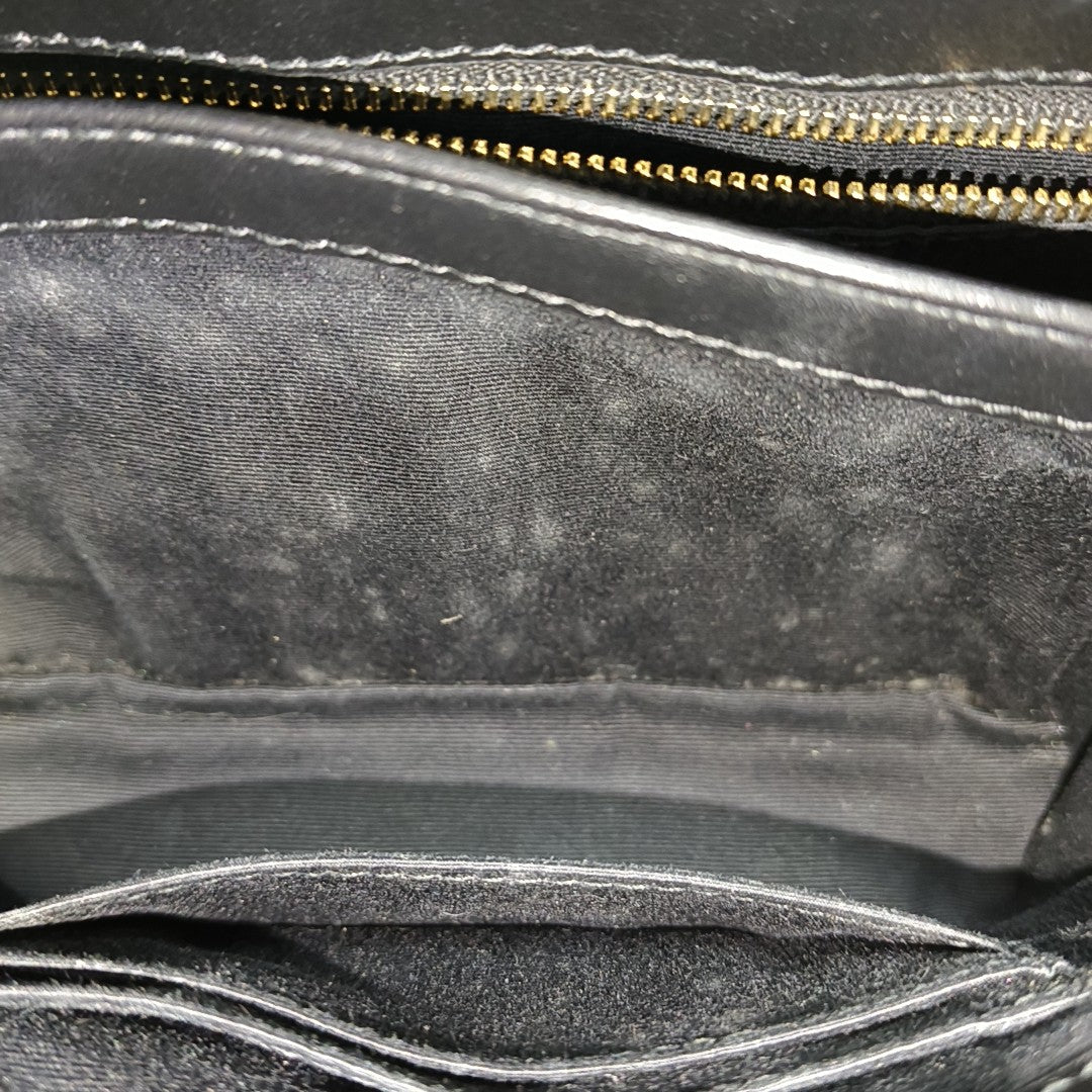 LOULOU Extra Small Chevron Calfskin Black