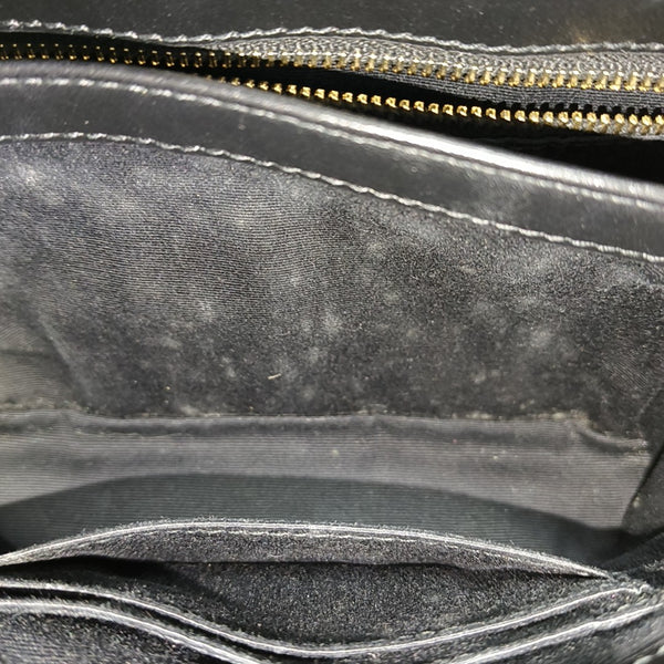 LOULOU Extra Small Chevron Calfskin Black