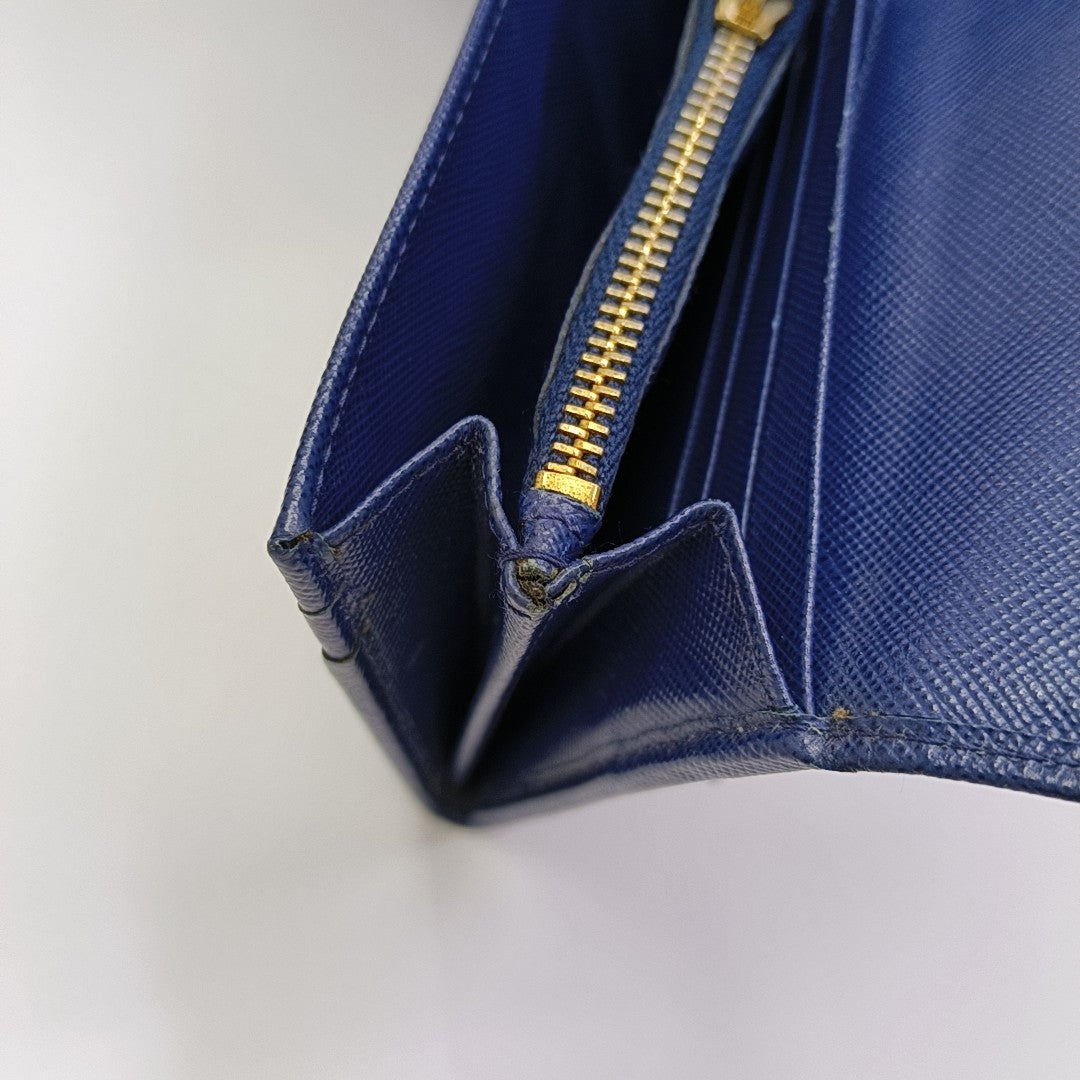 Mini Bag Saffiano Calfskin Blue Wallet