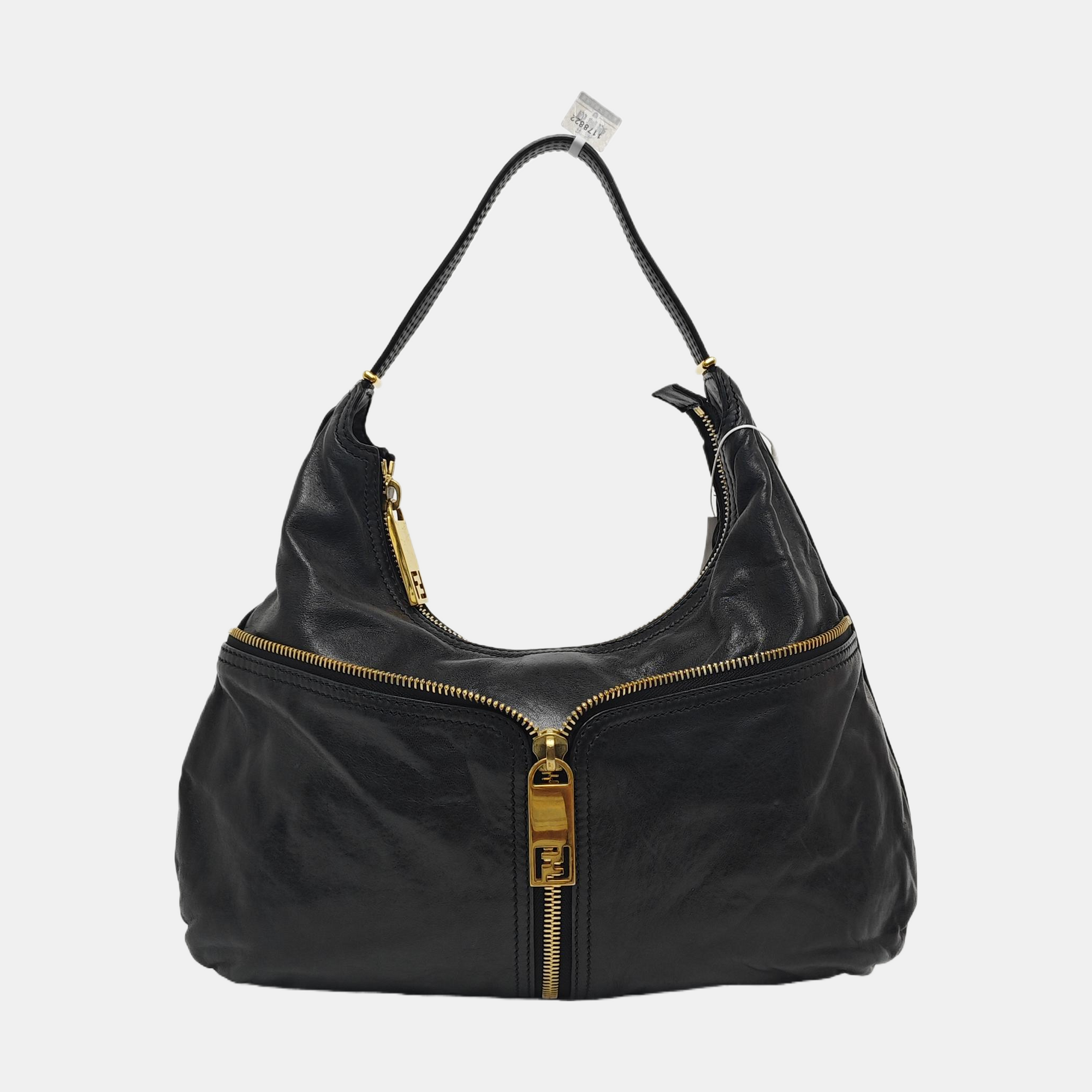 Calfskin Top Handle Bag Black