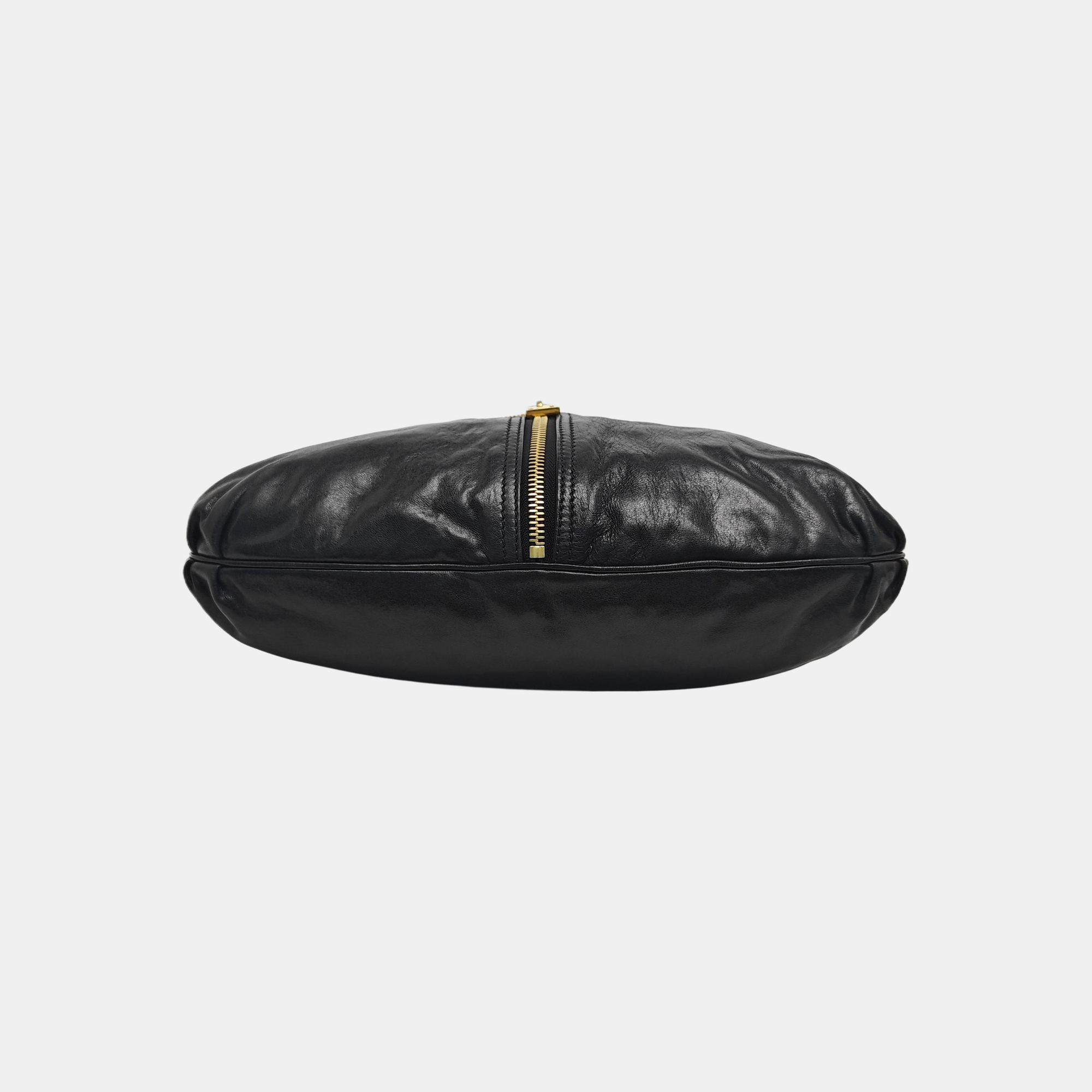 Calfskin Top Handle Bag Black