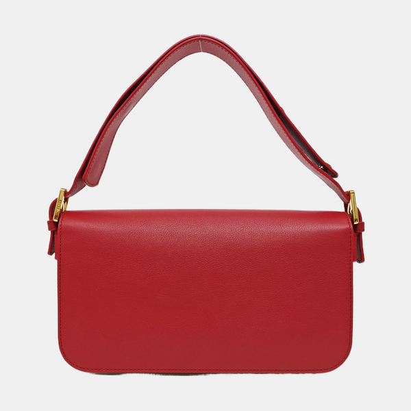 Calfskin Top Handle Bag Red