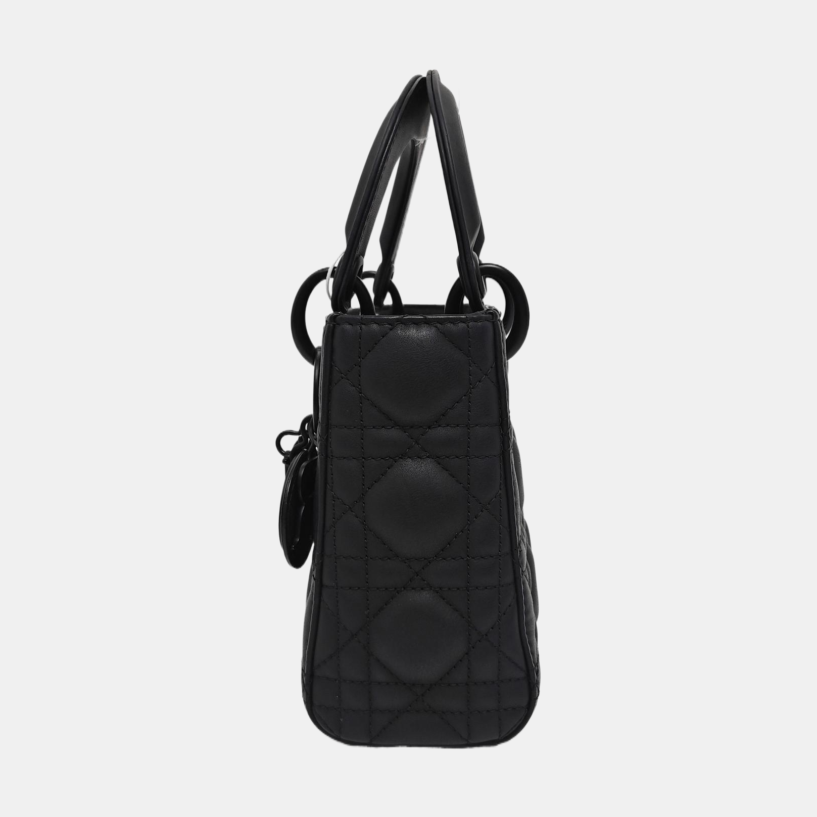 Lady Dior Mini Cannage Calfskin Black