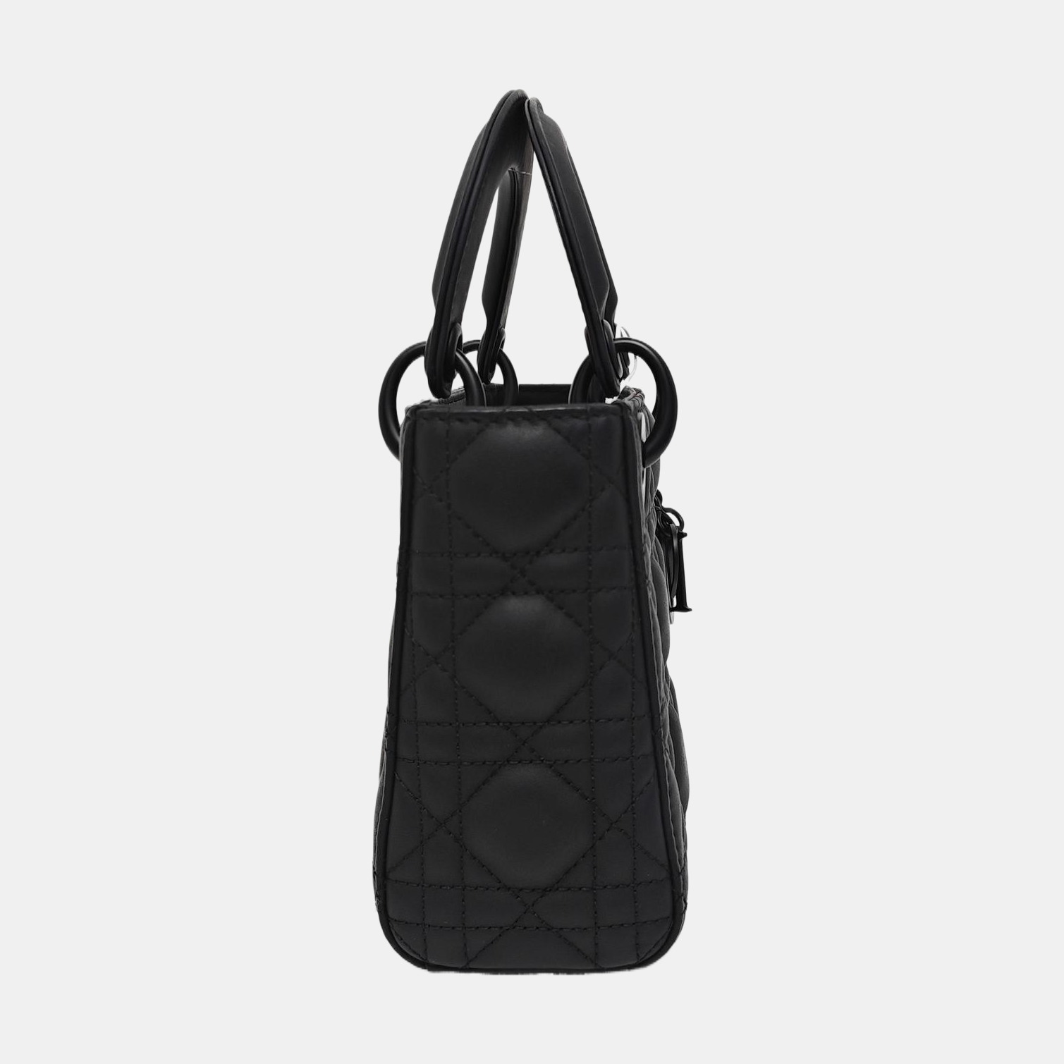 Lady Dior Mini Cannage Calfskin Black