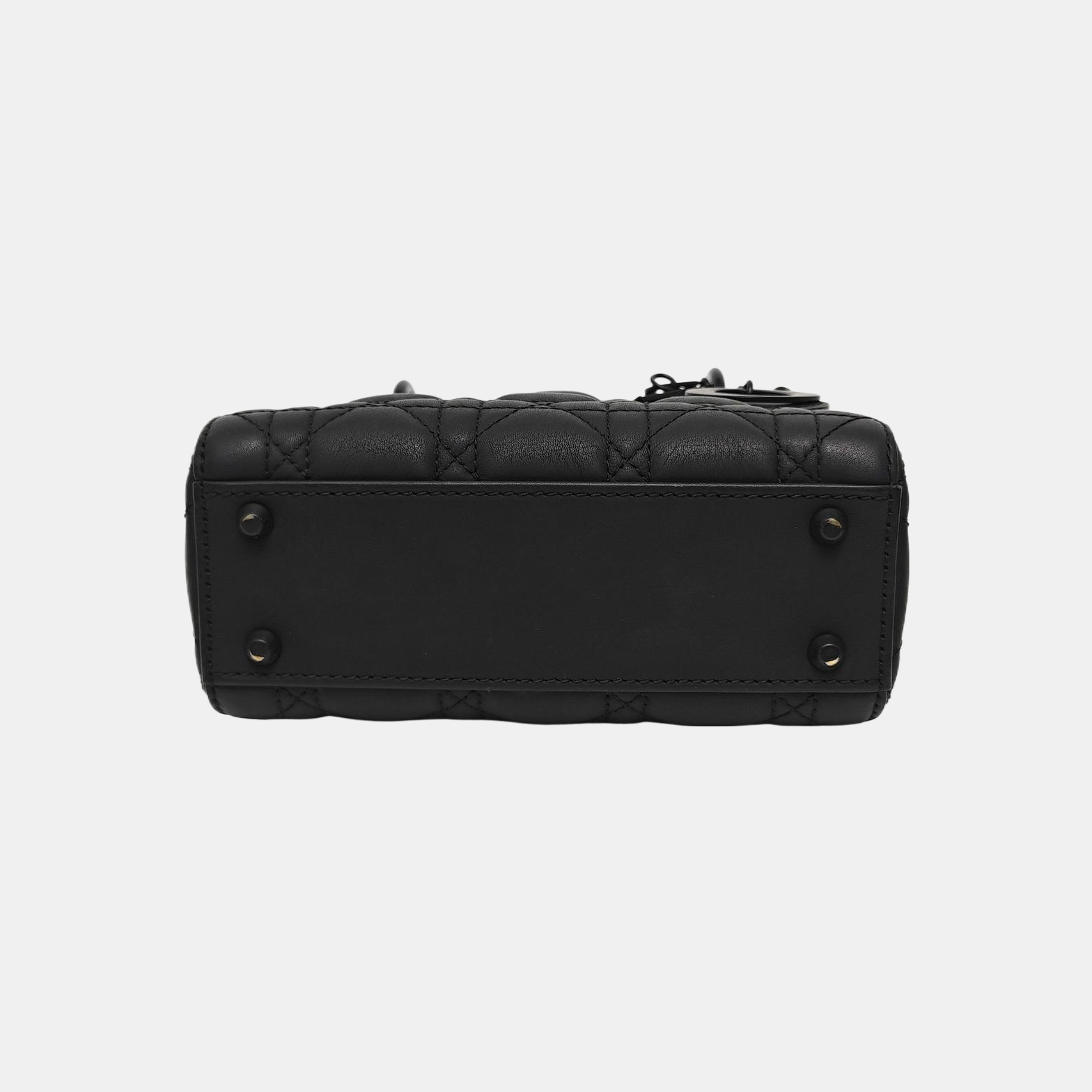 Lady Dior Mini Cannage Calfskin Black