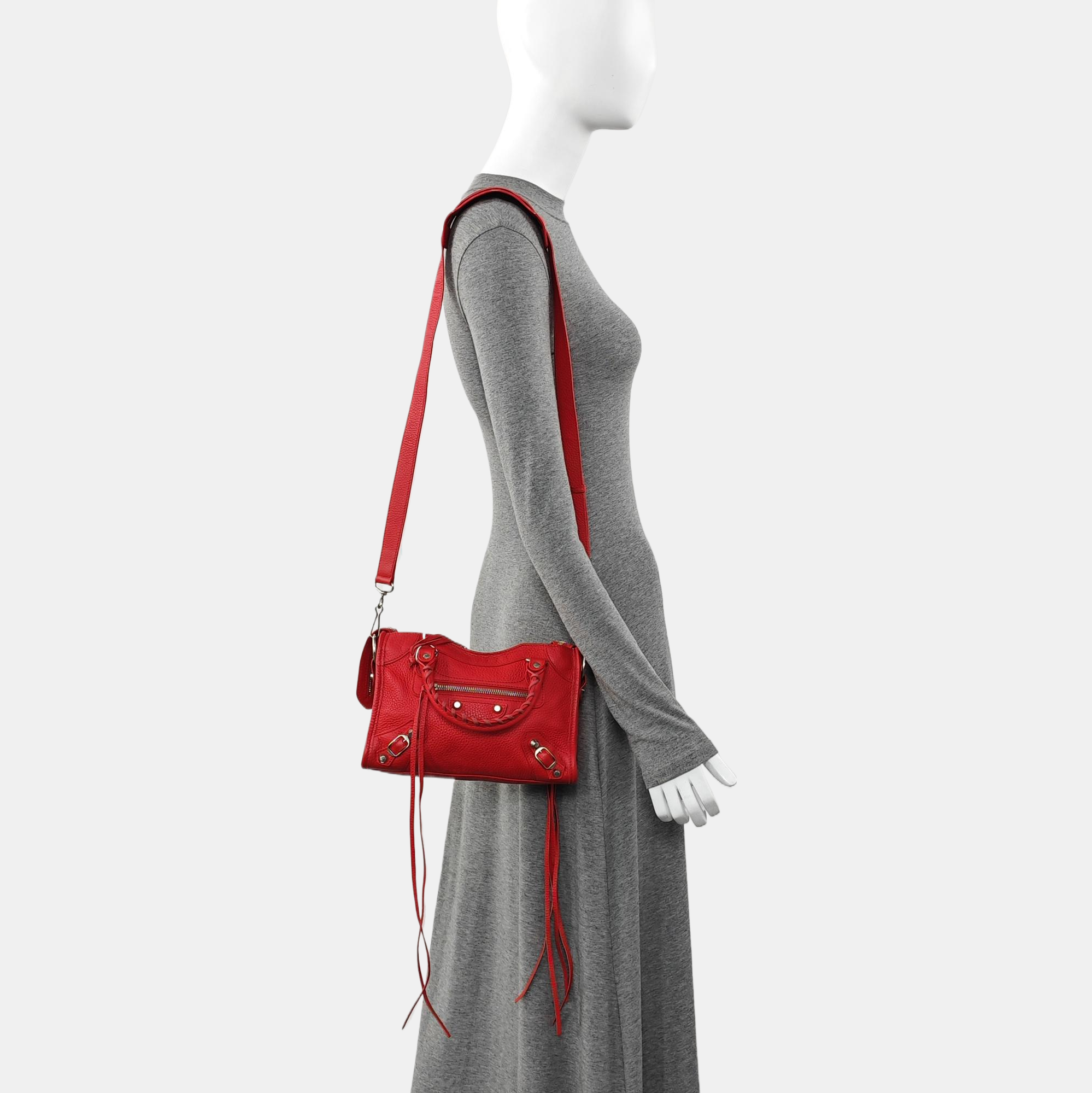 Classic City Mini Lambskin Red