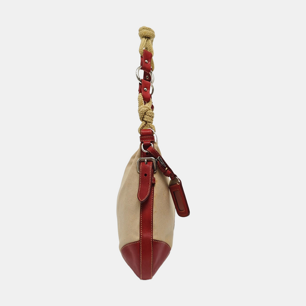 Canvas Top Handle Bag Beige