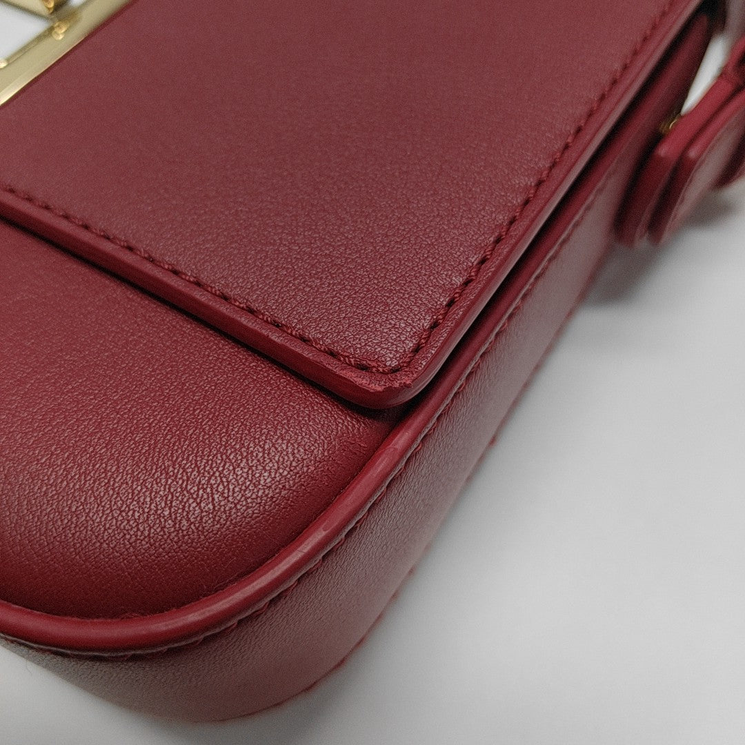 Calfskin Top Handle Bag Red