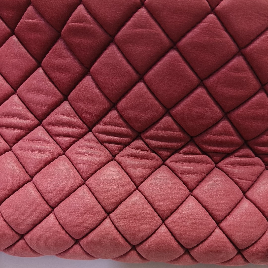 JUST MADEMOISELLE Medium Quilted Calfskin Red